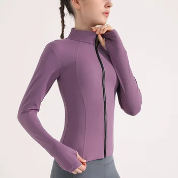 Дамско яке Спортна йога риза с качулка Y2k корейски дрехи зимни траф рокля еластични външни палта бягане пуловер дълъг ръкав