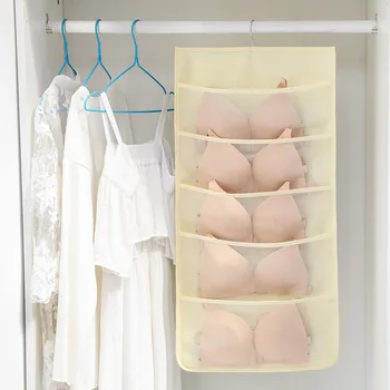 Дебел Оксфорд миеща се кърпа стена монтиран гардероб двустранен сгъваем бельо висящи съхранение чанта организатор за сутиен чорап