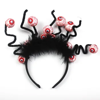 Деца Хелоуин уши лента за глава за момичета Eye Band Ghost Festival Лента за коса Класически фестивал Парти аксесоари за коса