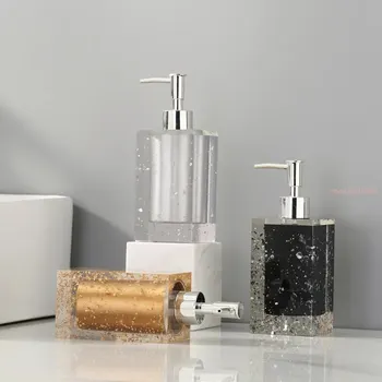 европейски стил проста смола баня лосион бутилка домакинство тоалетна душ гел шампоан дозиране бутилка смола сапун течен bottl