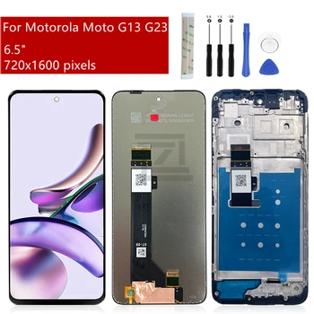 За Motorola Moto G23 LCD дисплей сензорен екран дигитайзер събрание за Moto G13 дисплей резервни части за ремонт