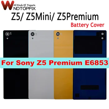 За Sony Xperia Z5 Premium батерия капак стъкло Z5 Premium E6853 E6883 E6833 5.5 инчов корпус батерия обратно Cove + стикер лепило