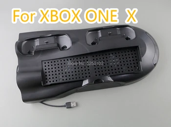 За Xbox One X стойка с 4 USB HUB конзола за видео игри охлаждане геймпад зареждане скоба държач за XBOXONE X