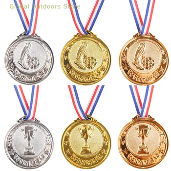 Златен Пластмасови Победители Медали Спортен ден Парти чанта Награда Награди Играчки за деца Парти Забавни консумативи Награда Игри на открито Играчки