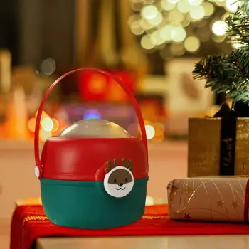 Коледна подаръчна кутия с дръжка за многократна употреба Преносима чанта за бонбони Малка кошница за подаръци за парти Абитуриентски фестивал Новогодишна украса