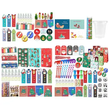 Коледни канцеларски подаръци Детска канцеларска кутия за подарък за ученик Многоцветни канцеларски материали за детска градина