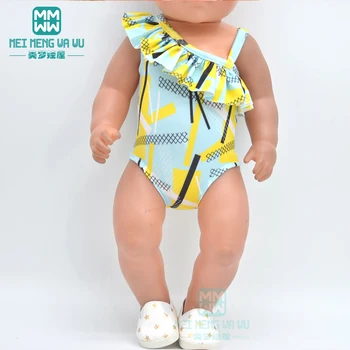 Кукла Дрехи моден бански без презрамки, пола с пайети за 43 см играчка новородена кукла бебе 18 инча американска кукла