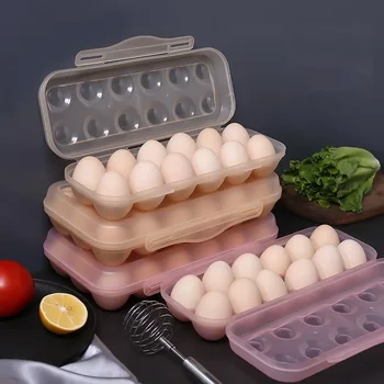 Кутия за съхранение на яйца Кутия за съхранение на храни Хладилник Организатор Домакински калъф за яйца Кухненска органайзерна кутия Външна преносима