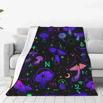 Магически гъби плетени одеяла окултно руно хвърлят одеяло лято климатик декорация меки топли леглаprea