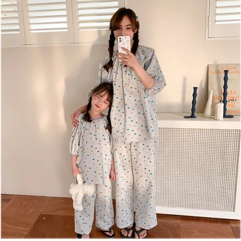Мама и аз дрехи екипировки семейство съвпадение пижами за жени комплекти майка и дъщеря нощно облекло момичета спално облекло