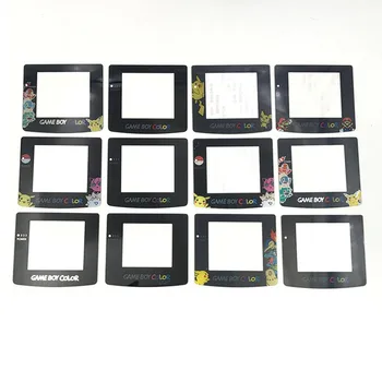 Нова конзола стъклено огледало и пластмасов обектив за GBC Gameboy цветен екран обектив игра протектор екран панел черен жълт