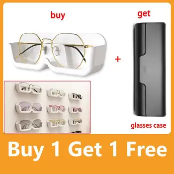 Очила кутия за съхранение стена монтирани перфорирани безплатни слънчеви очила организатор багажник висок клас стъкло витрина