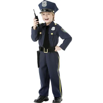 Полицай Полицай Полицай Деца Хелоуин Пурим парти Косплей костюми Момчета момичета училище сцена шоу ролева игра обличане