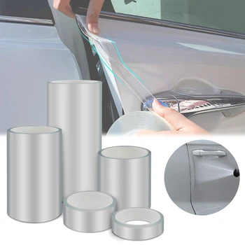 Прозрачен нано лента кола врата протектор стикери против надраскване авто багажника перваза изтъркване протектор филм врата край защитен стикер