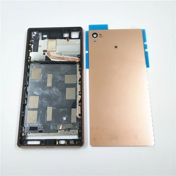 Пълен корпус за Sony Xperia Z4 Z3 Plus E6553 E6533 LCD панел Средна рамка случай батерия врата заден капак със страничен бутон