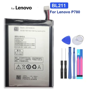 Резервна батерия за смарт телефони Lenovo P780, BL211, 4100mAh