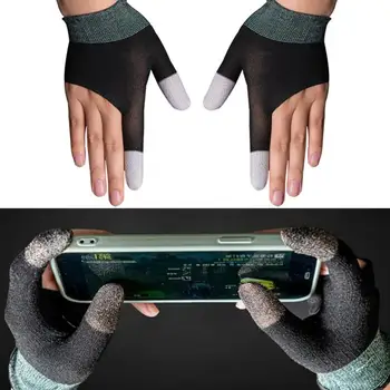 Ръкавици Мобилен телефон Gaming Пот-доказателство пръст покритие пръст ръкавици игра без приплъзване сензорен екран палеца пръст ръкав