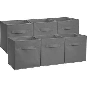 Сгъваеми кубчета за съхранение Органайзер с дръжки Офис кошници за съхранение Кошчета за рафтове Закуски Комплект организатори Домакинство