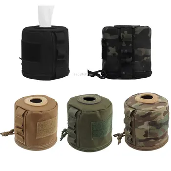 Тактическа тъканна кутия Открит военен лов Shotoing Molle ролка хартия за съхранение чанта тъкан случай тоалетна ролка хартия съхранение притежателя