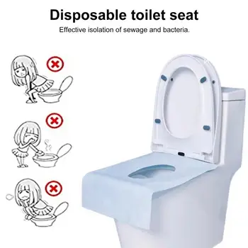  тоалетна седалка лайнер 10Pcs удобен биоразградими водоустойчиви пътуване размер еднократна тоалетна седалка лайнер хотел консумативи