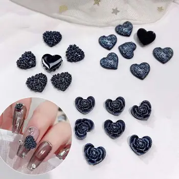 Украшение за нокти Любов Сърце Аксесоари за маникюр Бижута за нокти Кристали за нокти Сърдечни декорации за нокти 3D бормашини за нокти