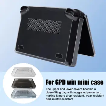 черен защитен калъф за GPD WIN MINI ръчна конзола мини лаптоп прозрачен твърд калъф удароустойчив капак